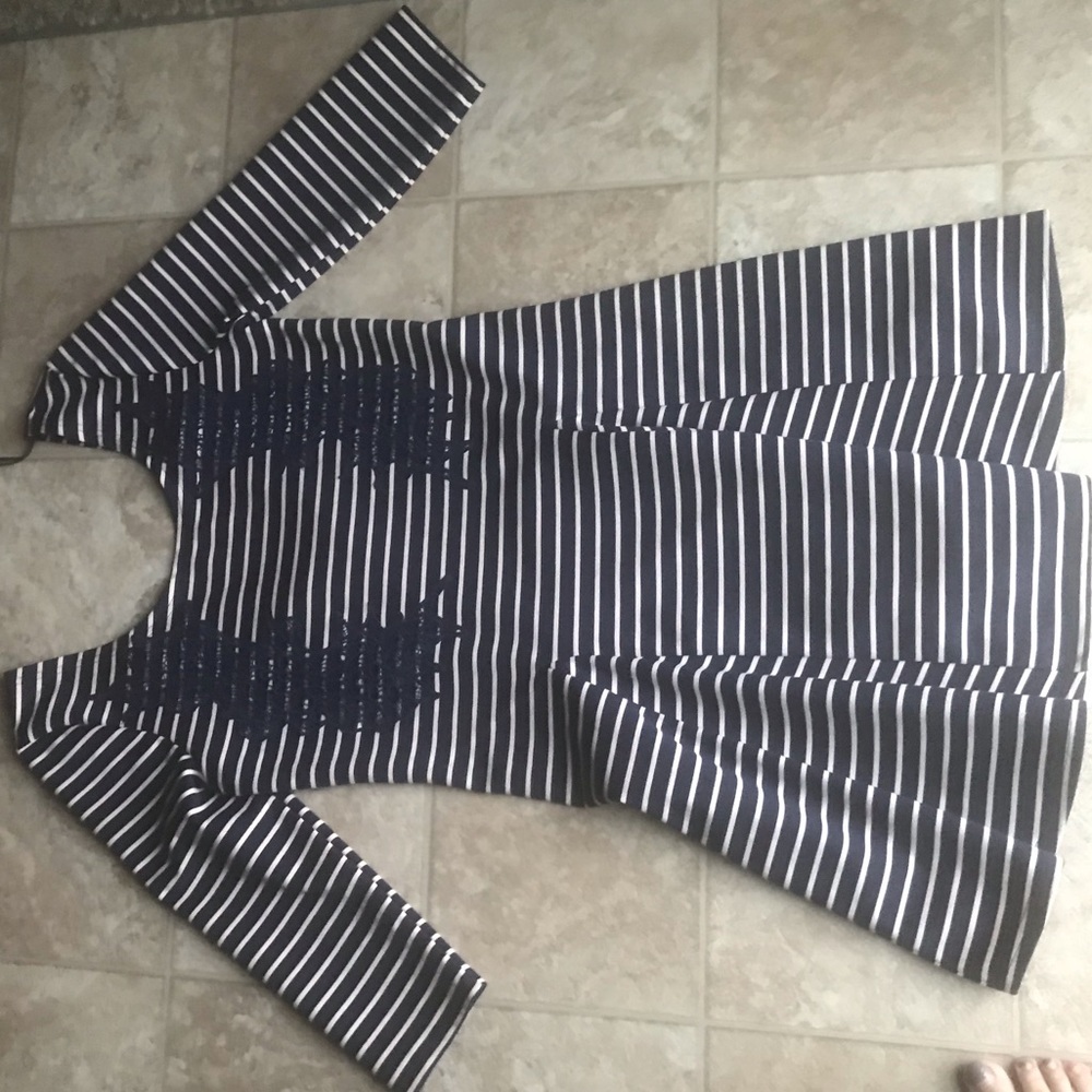 Free People navy & white striped dress